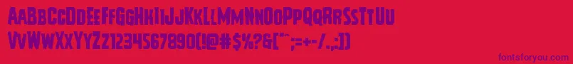 Vicioushunger Font – Purple Fonts on Red Background