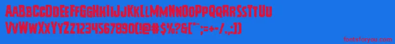 Vicioushunger Font – Red Fonts on Blue Background