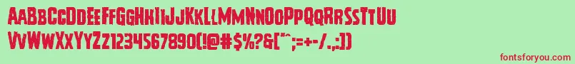 Vicioushunger Font – Red Fonts on Green Background