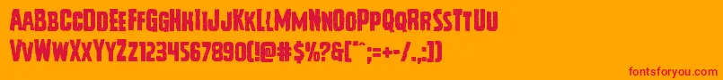 Vicioushunger Font – Red Fonts on Orange Background