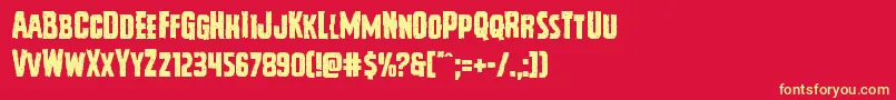 Vicioushunger Font – Yellow Fonts on Red Background