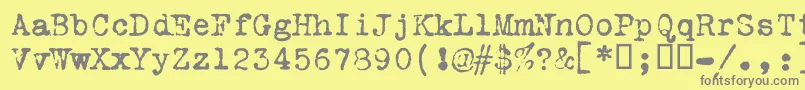 Vtremingtonportable Font – Gray Fonts on Yellow Background