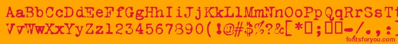 Vtremingtonportable Font – Red Fonts on Orange Background