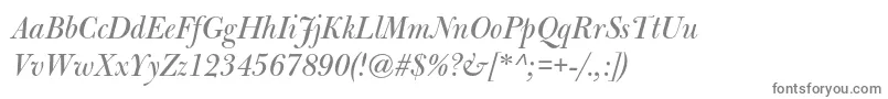 BulmermtstdItalicdisplay Font – Gray Fonts on White Background