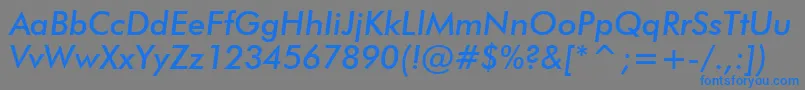 FuturaMediumItalicBt Font – Blue Fonts on Gray Background