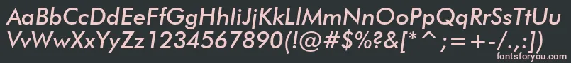 FuturaMediumItalicBt Font – Pink Fonts on Black Background