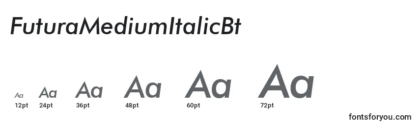 Размеры шрифта FuturaMediumItalicBt