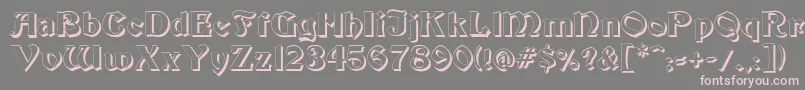 Beckershadow Font – Pink Fonts on Gray Background