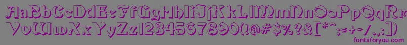 Beckershadow Font – Purple Fonts on Gray Background
