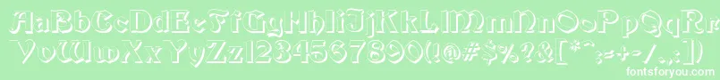 Beckershadow Font – White Fonts on Green Background