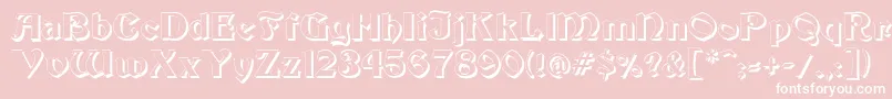 Beckershadow Font – White Fonts on Pink Background