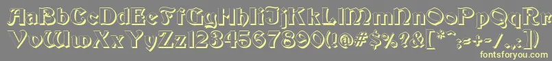 Weitere Informationen zur Beckershadow-Schriftart Beckershadow-Schriftart – Gelbe Schriften auf grauem Hintergrund