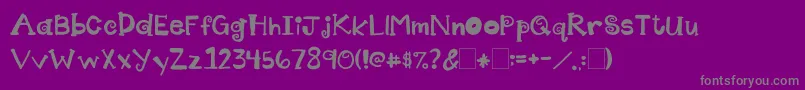 フォント2peasIndecision – 紫の背景に灰色の文字