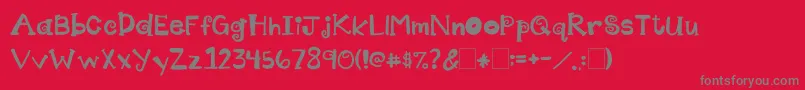 2peasIndecision Font – Gray Fonts on Red Background