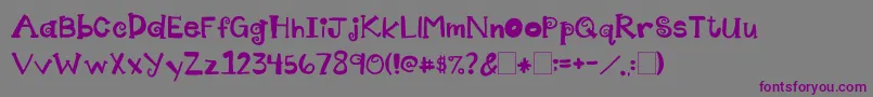 2peasIndecision Font – Purple Fonts on Gray Background