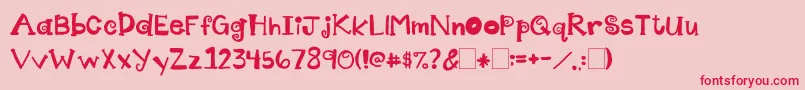 2peasIndecision Font – Red Fonts on Pink Background