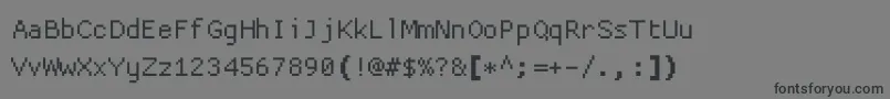 フォントProggycleanszbp – 黒い文字の灰色の背景