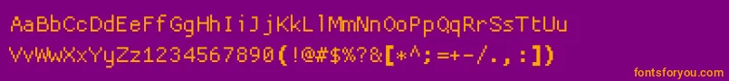 Proggycleanszbp Font – Orange Fonts on Purple Background