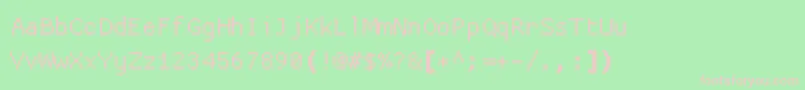 Proggycleanszbp Font – Pink Fonts on Green Background