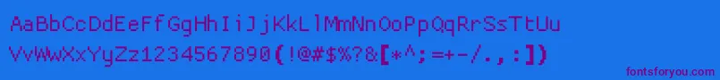 Шрифт Proggycleanszbp – фиолетовые шрифты на синем фоне