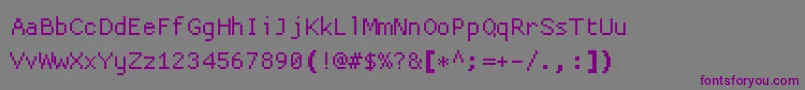 Шрифт Proggycleanszbp – фиолетовые шрифты на сером фоне
