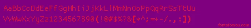 Proggycleanszbp Font – Red Fonts on Purple Background