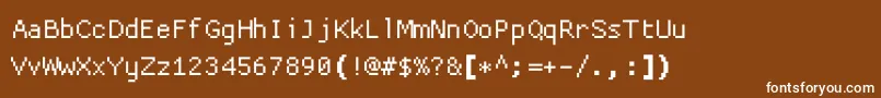 Proggycleanszbp Font – White Fonts on Brown Background
