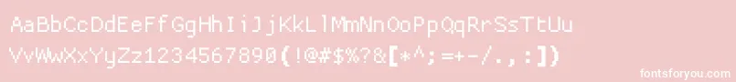 Proggycleanszbp Font – White Fonts on Pink Background
