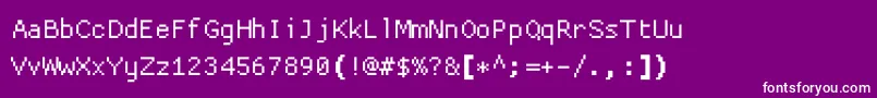 Proggycleanszbp Font – White Fonts on Purple Background