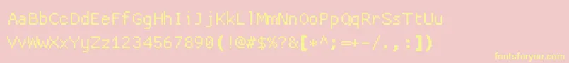 Proggycleanszbp Font – Yellow Fonts on Pink Background