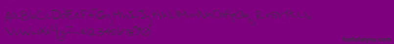 Fonte HurryupHurryup – fontes pretas em um fundo violeta