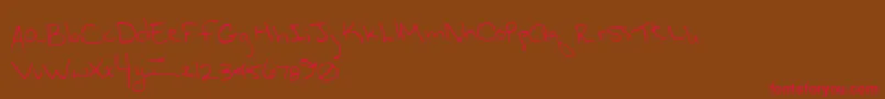 HurryupHurryup Font – Red Fonts on Brown Background