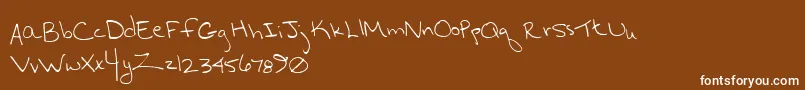 HurryupHurryup Font – White Fonts on Brown Background