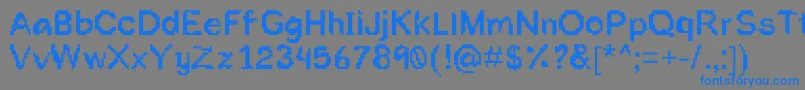 Toomuchink Font – Blue Fonts on Gray Background