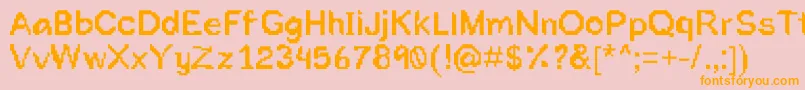 Toomuchink Font – Orange Fonts on Pink Background