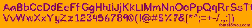 Шрифт Toomuchink – фиолетовые шрифты на оранжевом фоне