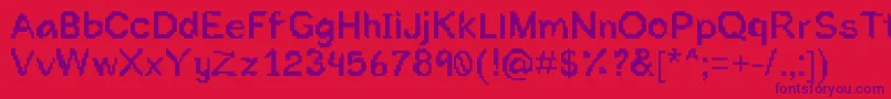 Police Toomuchink – polices violettes sur fond rouge