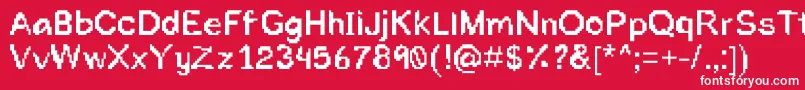 Toomuchink Font – White Fonts on Red Background