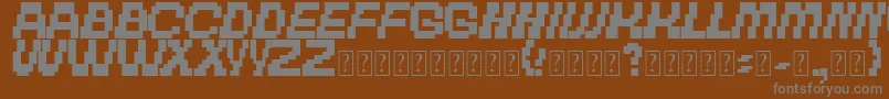 フォントTheOtherBrothers – 茶色の背景に灰色の文字