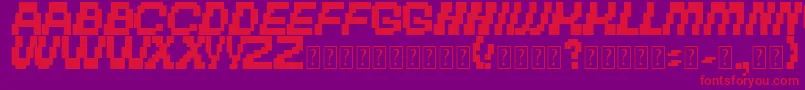 TheOtherBrothers-fontti – punaiset fontit violetilla taustalla