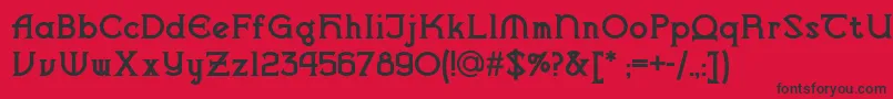 Vlaanderen Font – Black Fonts on Red Background