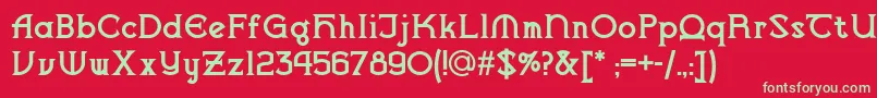 Vlaanderen Font – Green Fonts on Red Background