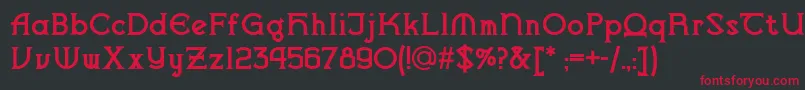 Vlaanderen Font – Red Fonts on Black Background