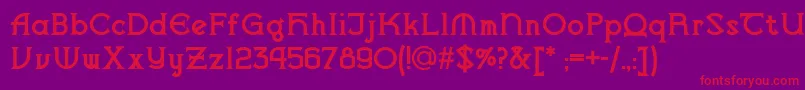 Vlaanderen Font – Red Fonts on Purple Background