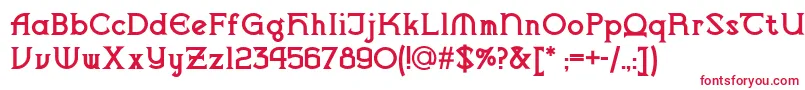 Vlaanderen Font – Red Fonts on White Background