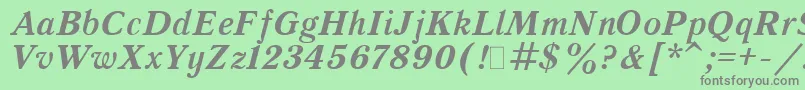 Quantbit Font – Gray Fonts on Green Background