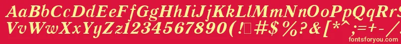 Quantbit Font – Yellow Fonts on Red Background