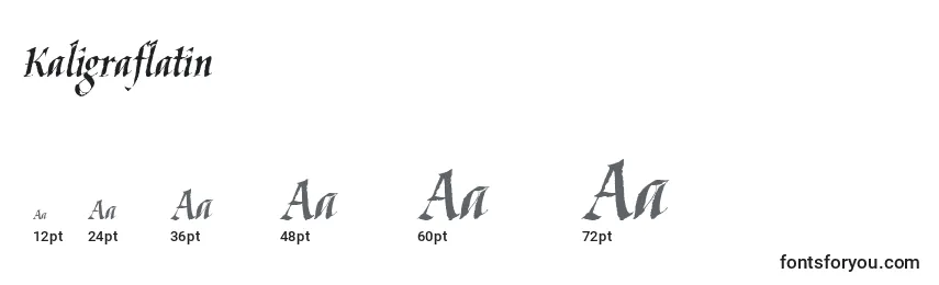 Kaligraflatin font sizes