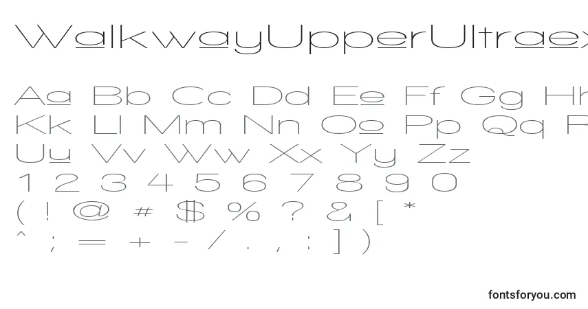 A fonte WalkwayUpperUltraexpand – alfabeto, números, caracteres especiais