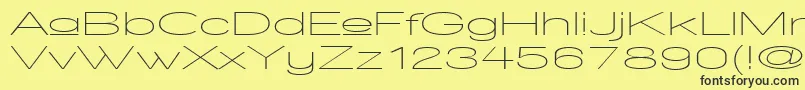 WalkwayUpperUltraexpand Font – Black Fonts on Yellow Background